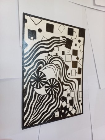 Painting "Dissociation" by painter YumEmy Leite acrylic paper at Jose Art Gallery