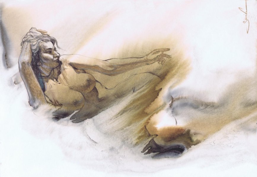 Dodatkowy obraz 1: Figuratywizm Nude Grafika "Studium postaci | ART-1681", ilustrator Samira Yanushkova ołówek papier 