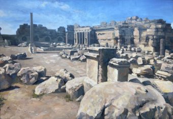 Painting "Baalbek Ruins: Timeless Architectural Beauty" by painter Maria Kuznetsova oil canvas at Jose Art Gallery