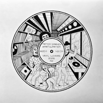 Graphik "Schwarz-Weiß-Grafiken für Musikliebhaber", illustrator #artdjartem Tinte Papier in der Jose Art Gallery
