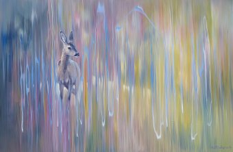Painting "Looking Beyond" by painter Gill Bustamante oil canvas at Jose Art Gallery