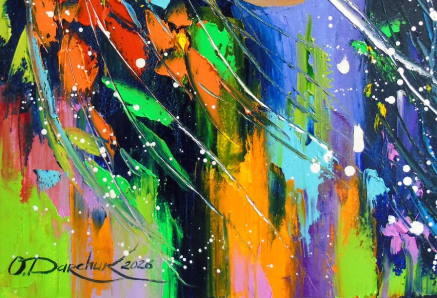 Additional view 2: Impressionism Interior Painting The soul that blossoms by painter Olha Darchuk oil canvas 