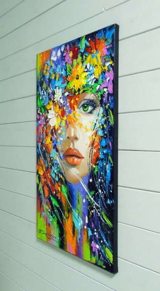 Additional view 4: Impressionism Interior Painting The soul that blossoms by painter Olha Darchuk oil canvas 