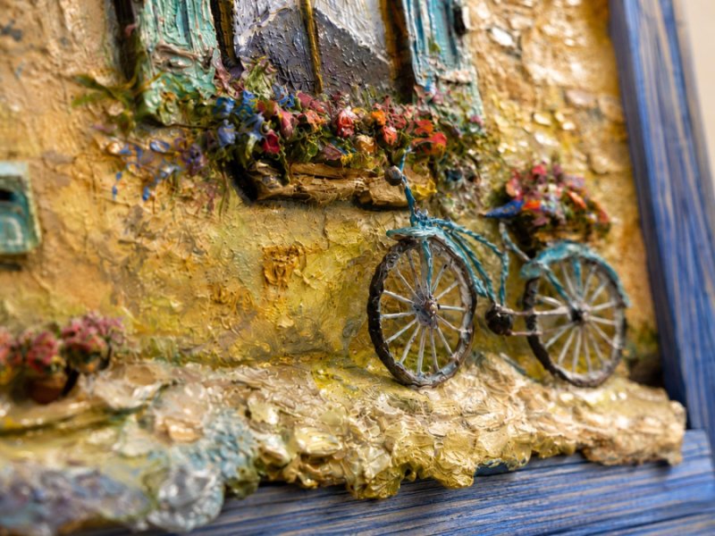 Additional view 1: Impressionism Interior Painting Where Memories Bloom by painter Vardan Azaryan acrylic wood 