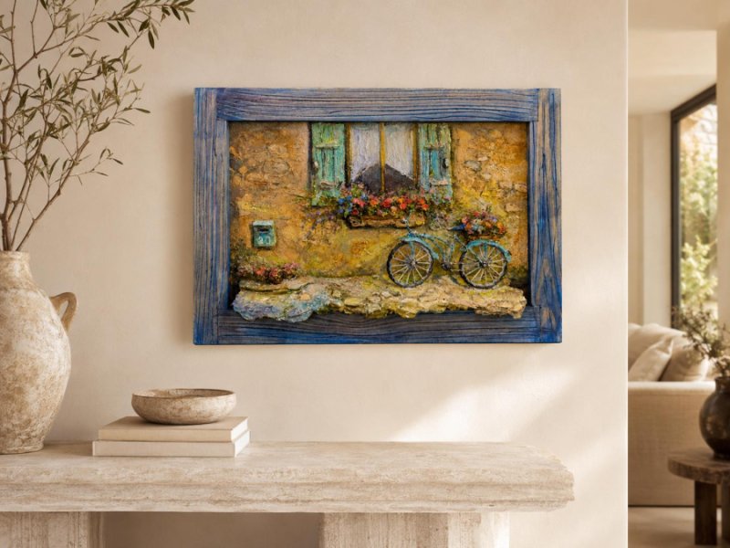 Additional view 5: Impressionism Interior Painting Where Memories Bloom by painter Vardan Azaryan acrylic wood 