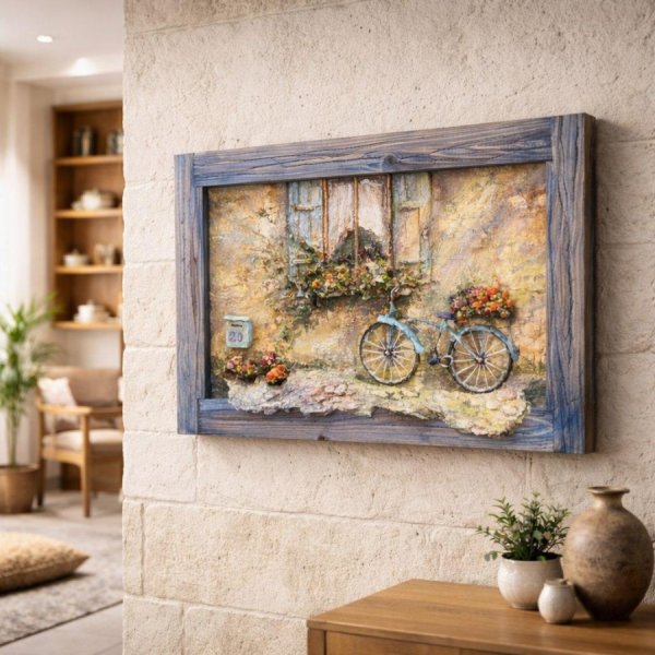 Additional view 6: Impressionism Interior Painting Where Memories Bloom by painter Vardan Azaryan acrylic wood 