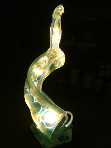 Additional view 3: Avant-garde Allegorical Sculpture Emmy ( light sculpture ) by sculptor Sculi Mixed method 