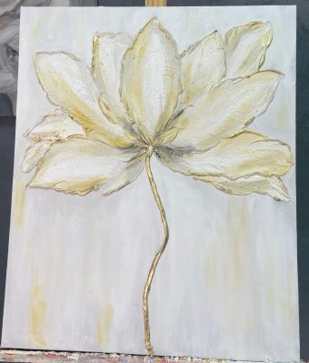 Pittura "FIORE DI LUCE", pittore Fatima Yusupova acrilico tela alla Jose Art Gallery