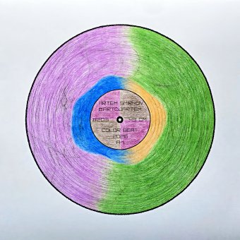 Drawing "Colorful Rhythm: Musical Abstraction" by illustrator #artdjartem pencil paper at Jose Art Gallery