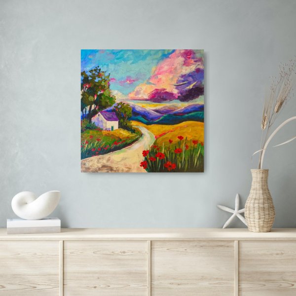 Imagen adicional 4: Posimpresionismo Paisaje Pintura "", pintor Evgenia Smirnova acrílico madera 