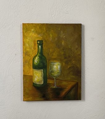 Malerei "Weißwein", maler/-in Lub Angelo Acryl Leinwand in der Jose Art Gallery