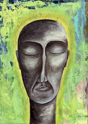 Живопись "Улыбка Будды", живописец rejolda акрил холст в Jose Art Gallery