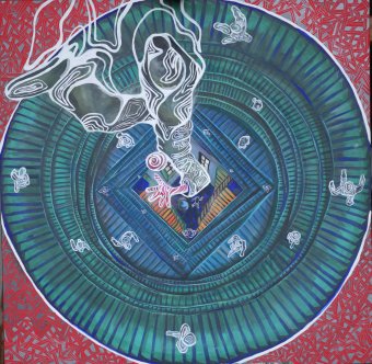 Graphik "Hochmut", illustrator Viktoriia Kaftan Acryl Stoff in der Jose Art Gallery