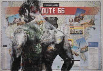 Painting "Route 66" by painter Kateryna Bortsova acrylic paper at Jose Art Gallery