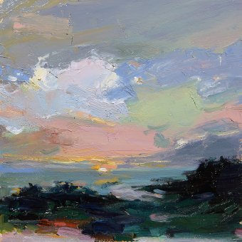 Painting "Atmospheric Study No. 21" by painter Daria Zavadenko oil wood at Jose Art Gallery