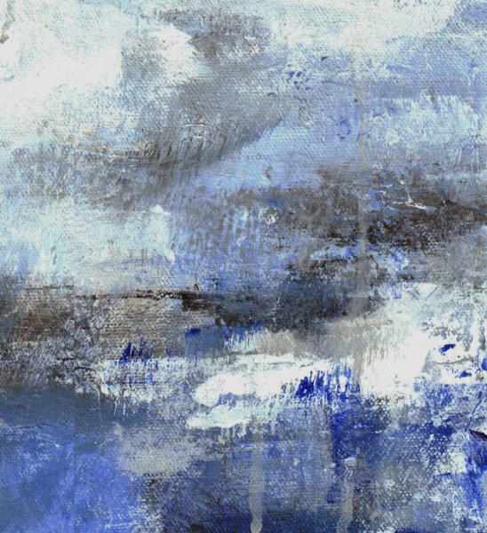 Additional view 2: Abstract Genre Painting Azure by painter Lisa Daniels acrylic canvas 