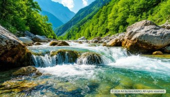Arte digitale "Fiume vivente.", artista digitale Vera KAIRO alla Jose Art Gallery