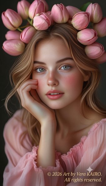 Arte digitale "✨️Primavera incoronata.✨️", artista digitale Vera KAIRO alla Jose Art Gallery