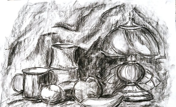 Die Stille der materiellen Welt: Kohle-Stillleben