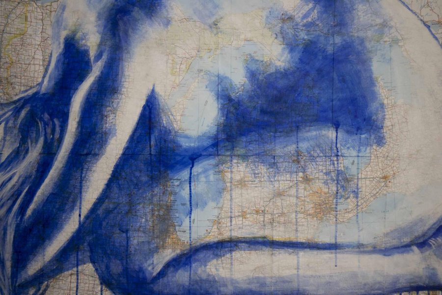Additional view 1: Figurative Nude Painting Mother lakes by painter Kateryna Bortsova acrylic paper 