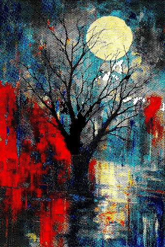 Art numérique "Arbre noir IV", artiste numérique Viktor Levchenko à la Jose Art Gallery