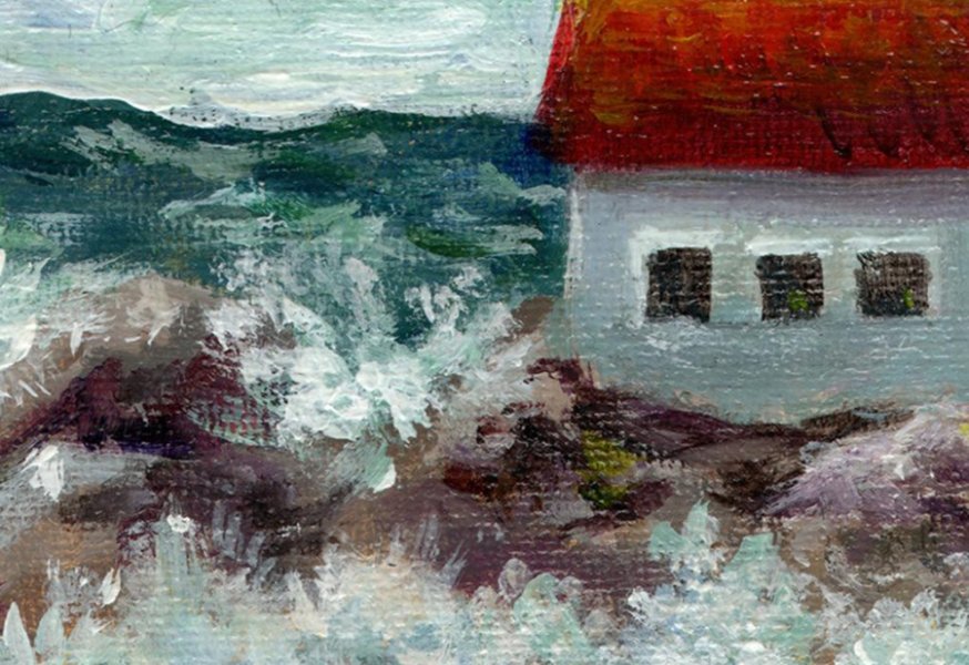 Additional view 2: Impressionism Landscape Painting Lighthouse by painter Olga Rybina acrylic canvas 