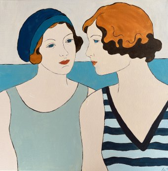 Conversation au bord de la mer