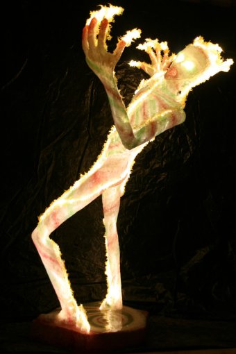 Sculpture "The Combat (light sculpture)" by sculptor Sculi Mixed method at Jose Art Gallery