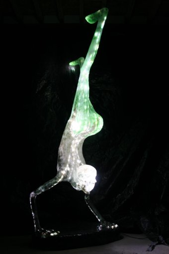 Sculpture "Le Courage (light sculpture)" by sculptor Sculi Mixed method at Jose Art Gallery