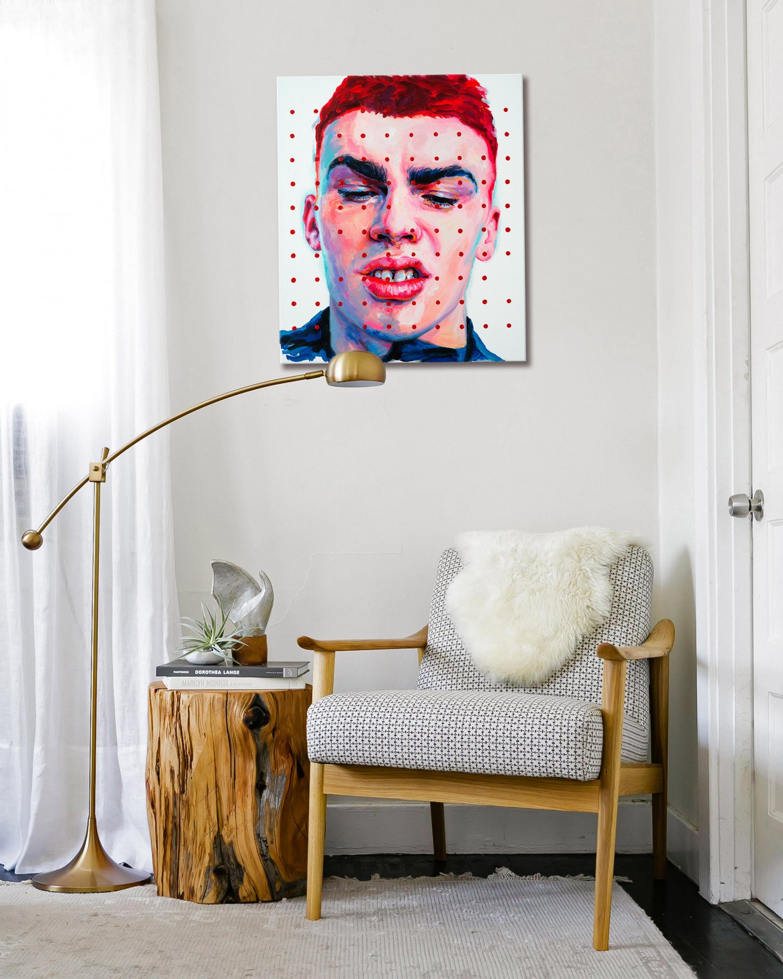 RED DOTS Painting by Oleksandr Balbyshev Jose Art Gallery