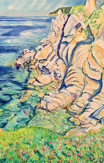 Painting "Transparencies of the mind" by painter Angelo Ferro oil cardboard at Jose Art Gallery