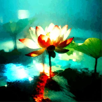Digital Art "Centered Lotus IV" by digital artist Viktor Levchenko at Jose Art Gallery
