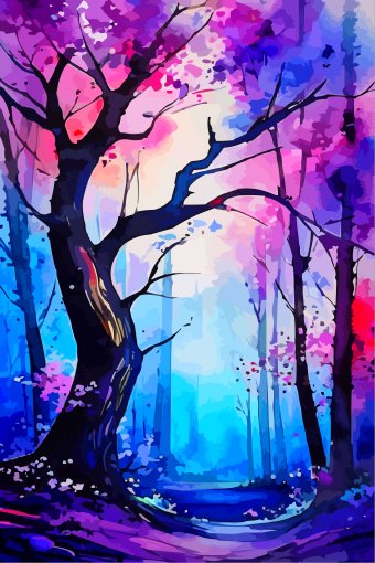 Art numérique "Brume bleue II", artiste numérique Viktor Levchenko à la Jose Art Gallery