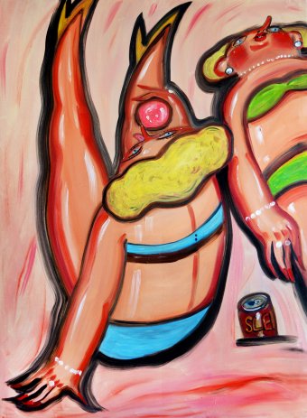 Peinture "Séduction crémeuse", peintre Yana Medow huile toile à la Jose Art Gallery