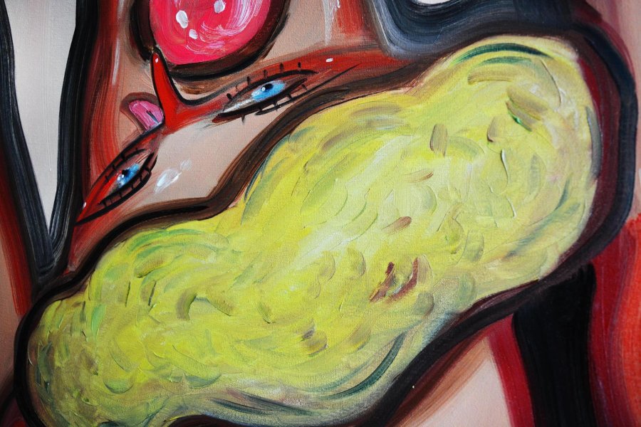 Additional view 7: Impressionism Portrait Painting Creamy Tease by painter Yana Medow oil canvas 