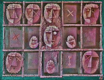 Painting "Greetings from the Cells: Joy and Memories" by painter Dmitriy Svechnikov oil canvas at Jose Art Gallery