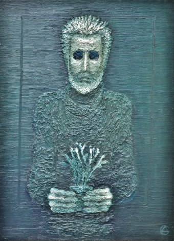 Painting "My Flower. Conceptual Art of Kindness" by painter Dmitriy Svechnikov oil canvas at Jose Art Gallery