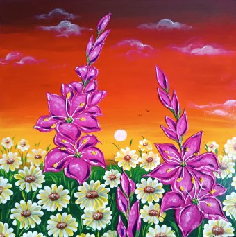 Pink Gladioli of Dawn and Inspiration
