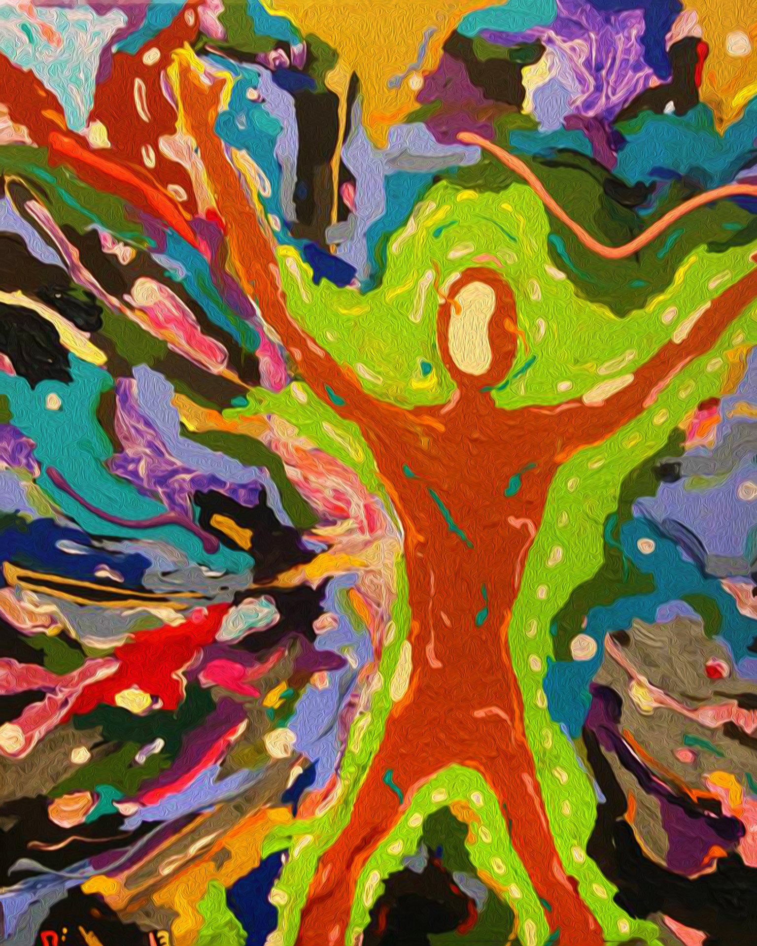 Flying Colors Painting by Dick Jose Santos