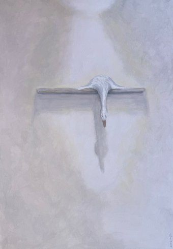 Painting "Held by Light" by painter Geula acrylic canvas at Jose Art Gallery