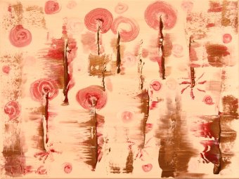 Raspberry kites - Abstract art