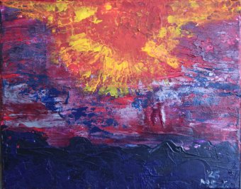 Sun, Water and Sky. Expressive Landscape
