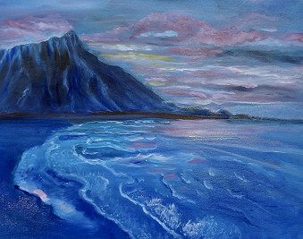 Diamond Head Blue Seascape