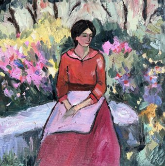 Woman in the Flower Garden