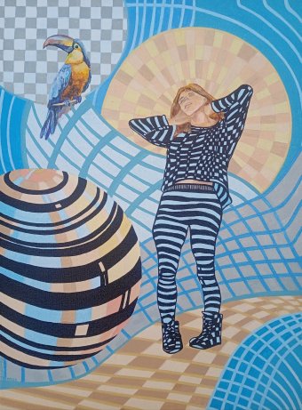 Pintura "Manhã. Férias. Verão.", pintor Oksana Gladovska acrilo tela de pintura na Jose Art Gallery