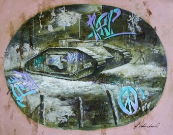 Pintura "AS AVENTURAS DIVERTIDAS DE PW3", pintor Dobrodiy Alexandr óleo plástico na Jose Art Gallery