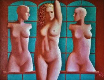 Painting "Plasticity. The Grace of Femininity in Art" by painter Dmitriy Svechnikov oil canvas at Jose Art Gallery