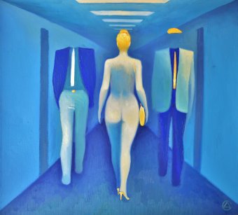 Painting "Corridor. Mysteries of Modern Reality" by painter Dmitriy Svechnikov oil canvas at Jose Art Gallery