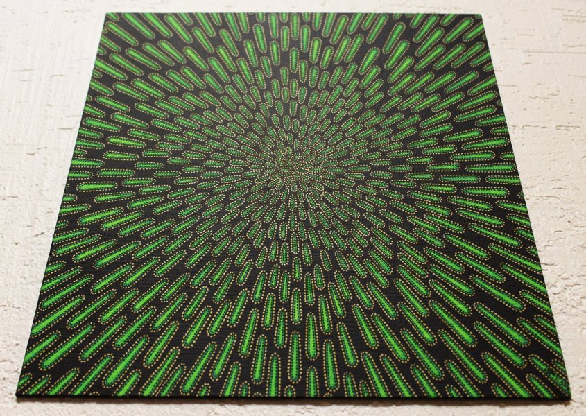 Additional view 1: Contemporary Art Genre Painting Green particle by painter Jonathan Pradillon acrylic canvas 