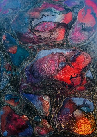 Painting "Mix Color Fluid: Vibrant Interior Energy" by painter Machnolga acrylic plastic at Jose Art Gallery